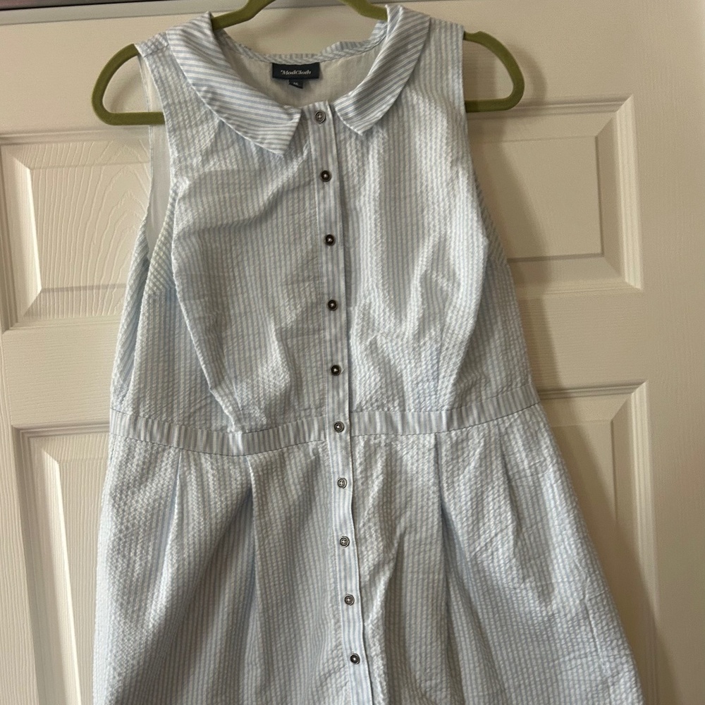 ModCloth Seersucker Fit & Flair Dress